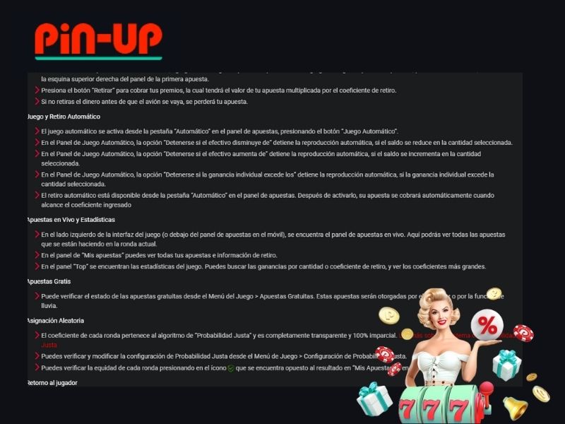 Características del juego сrash Aviator Pinup