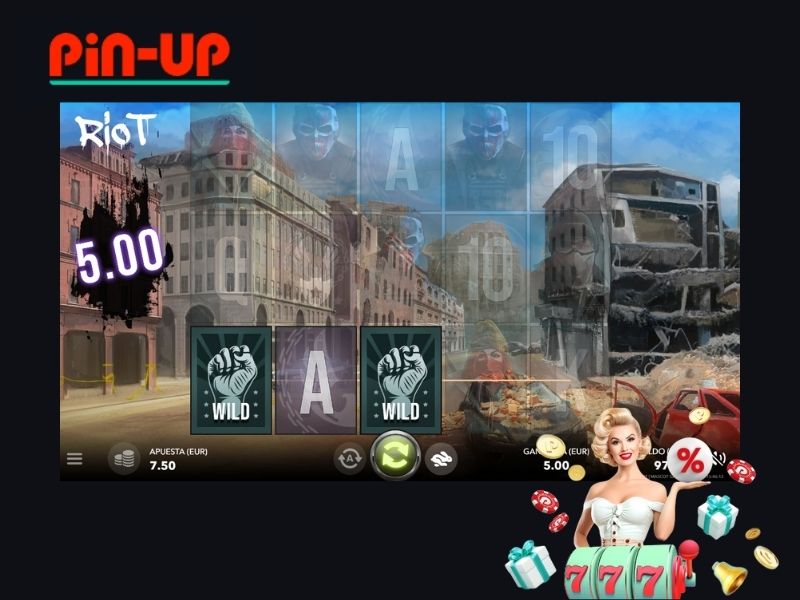 Características del juego en línea Riot PinUp