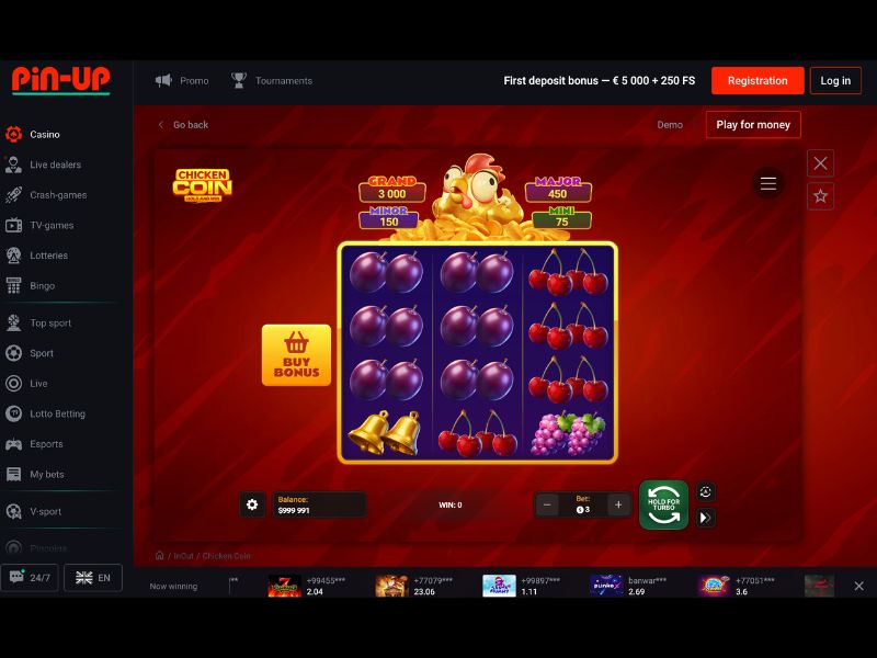 Chicken Coin im Online-Casino Pin Up