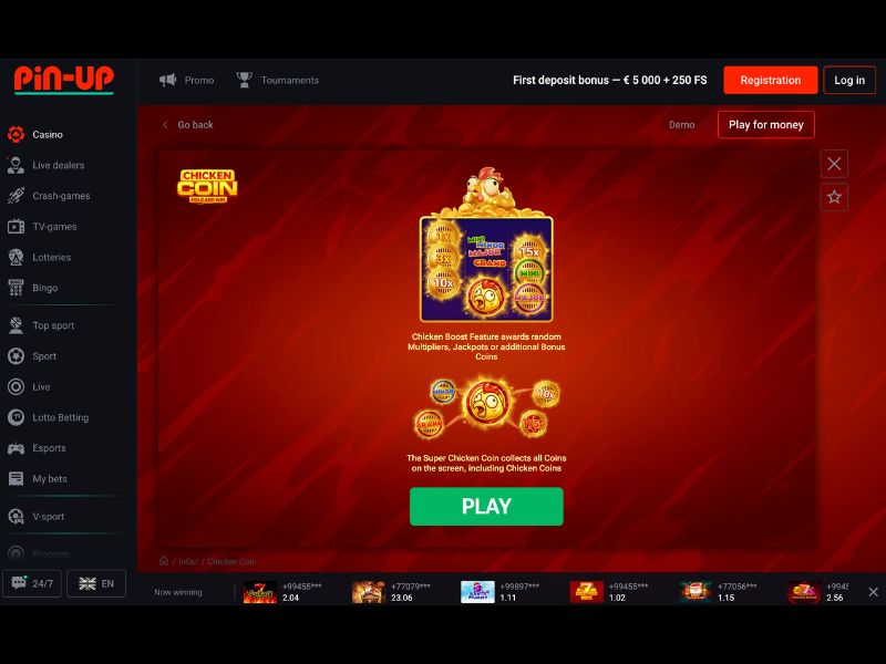 Technische Daten von Chicken Coin