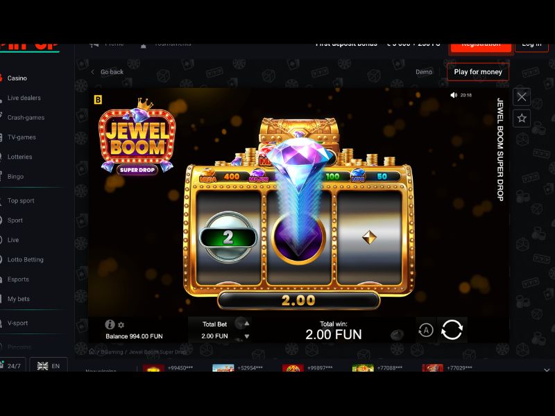 Dlaczego warto zagrać w Jewel Boom Super Drop na PinUp?