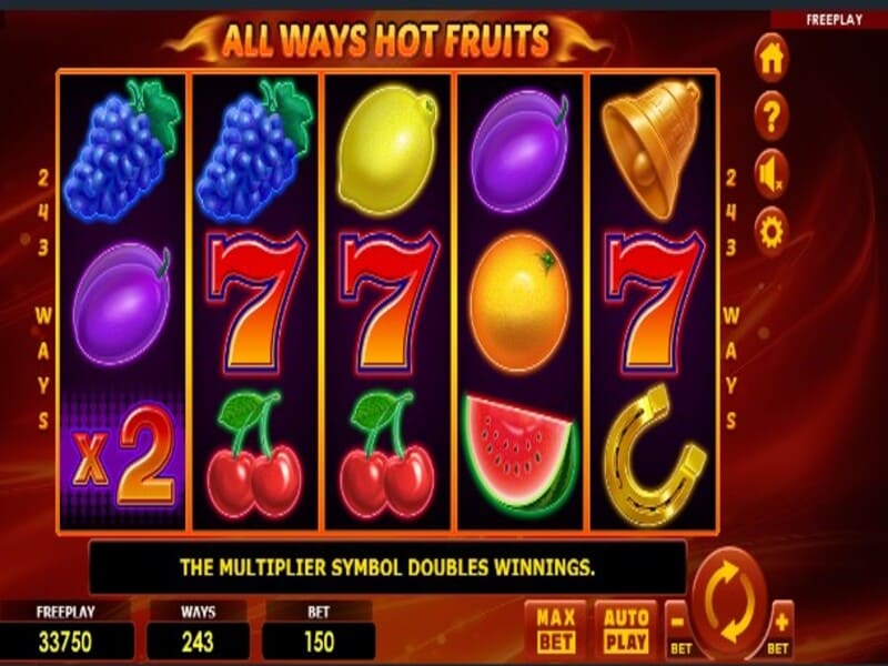Características e fichas do slot All Ways Hot Fruits no Pin-Up