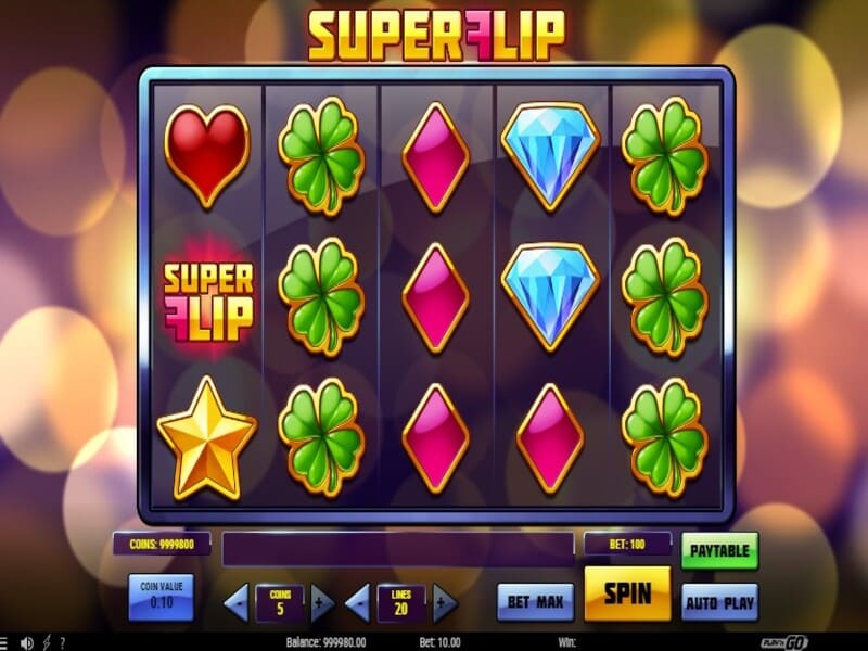 Características do jogo online Super Flip Pin-up