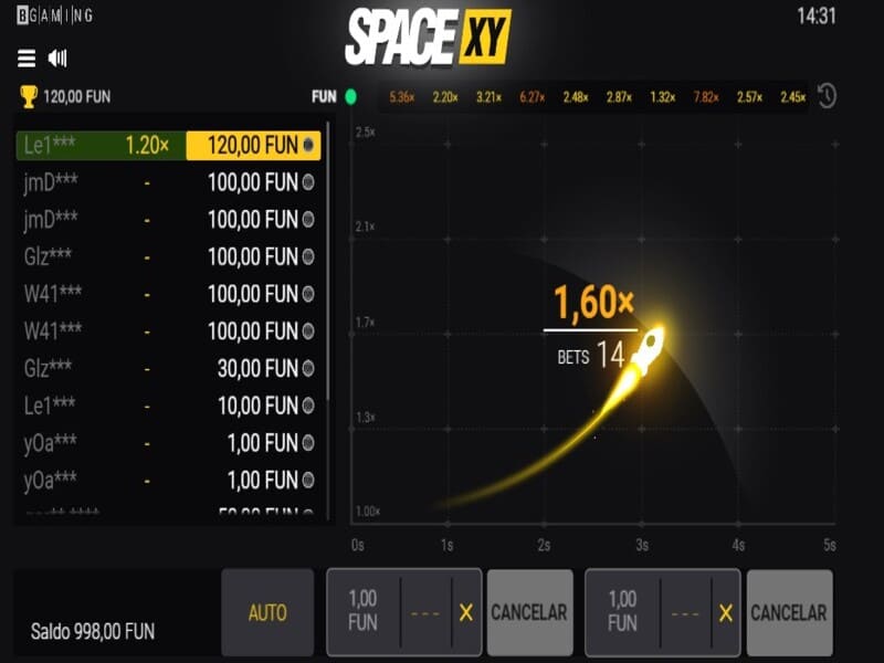 História do jogo SpaceXY Pin-up