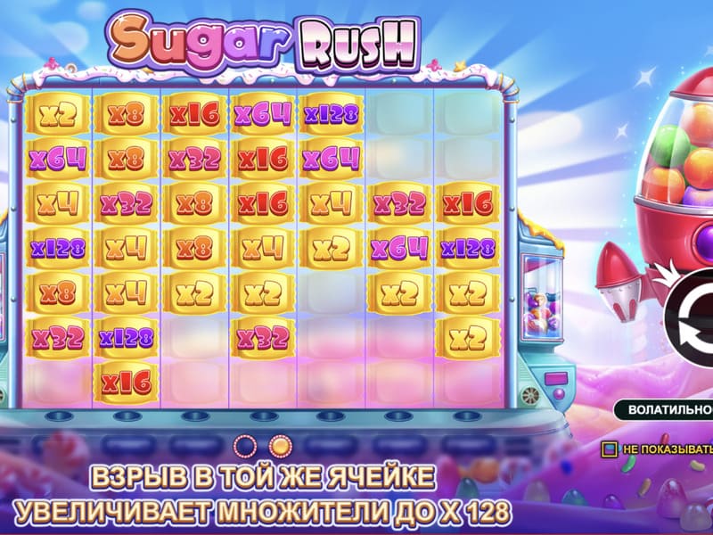 Sugar Rush - онлайн игра на деньги Пин-Ап